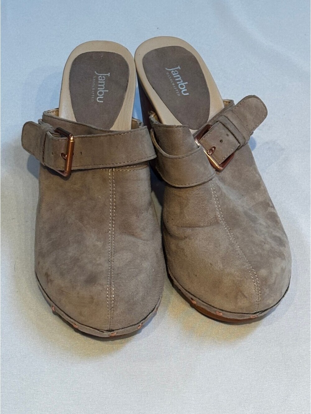 Jambu Suede Buckle Clog Mules women’s size 9.5
